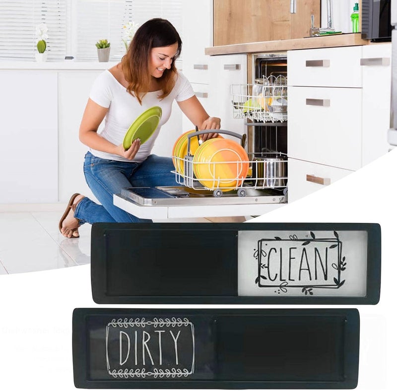 woobles Clean Dirty Dishwasher Magnet Dishwasher Magnet Sign Dishwasher Clean Dirty Sign Dish Washer Reminder Refrigerator Magnet Kitchen Sign Indicator Easy To Read & Changing Signs - Image 3
